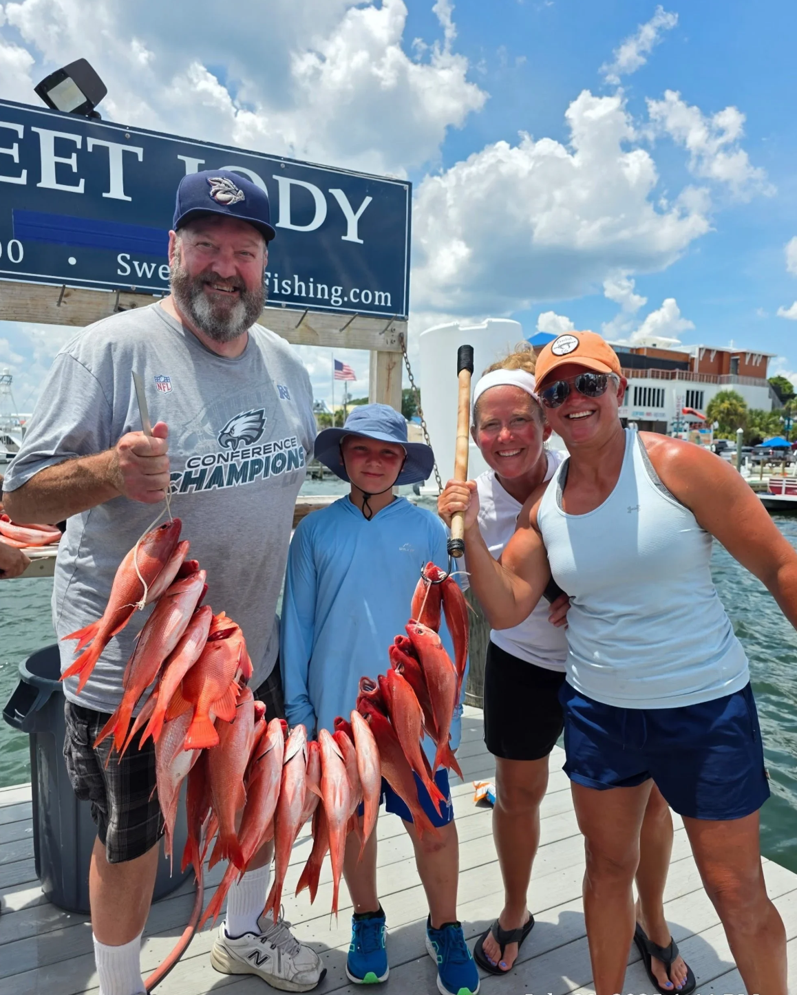 Sweet Jody deep sea family fishing in Destin